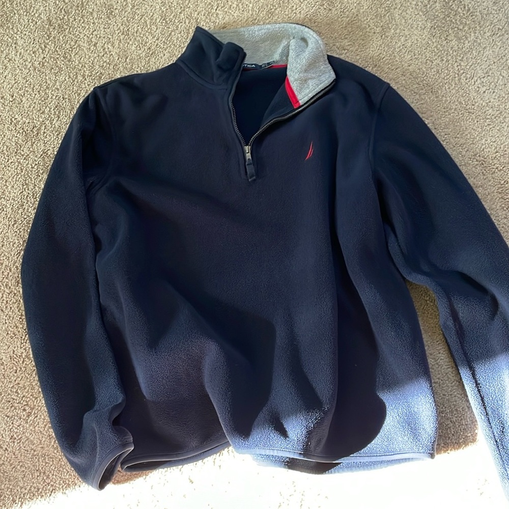 3/4 zip fleece sweatshirt